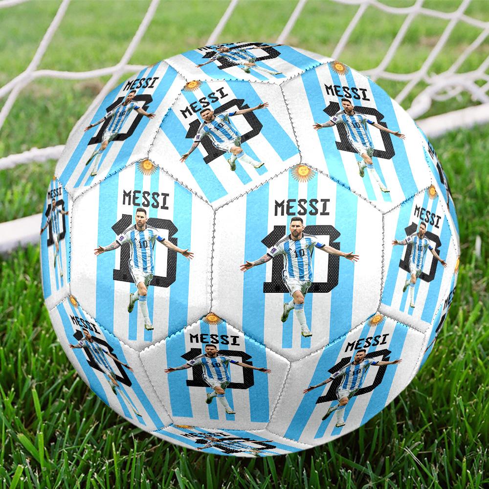 1pc Messi Size 5 Soccer Football Machine Stitched Outdoor Universal Football Soccer Accessory Luxury Gift for Birthday Christmas