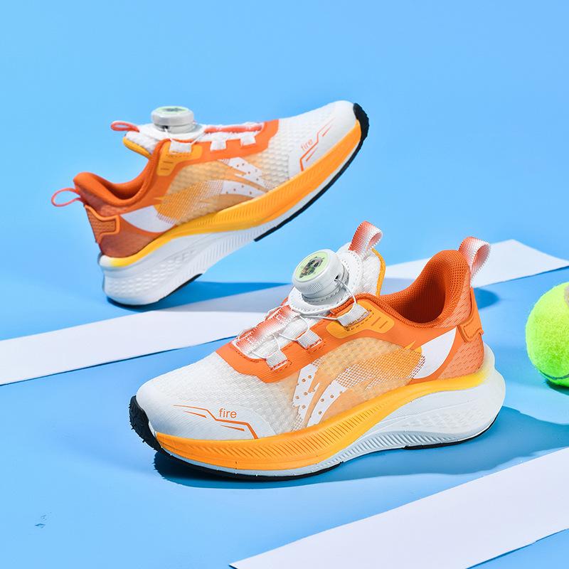 

Детская обувь Спортивная обувь для мальчиков 2025 весна и осень дышащая сетка противоскользящая амортизирующая беговая обувь Детская красная кроличья карбон 31