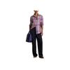 Polo Ralph Lauren SS25 Plaid Color Block Straight Leg Long Sleeve Shirt Women shirts Multicolor WMPOSHTNDO20756-650