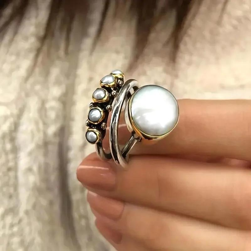 Punk Personalized Wide Ring Status Symbolizes European and American Luxury Wrapped with Irregular Lines