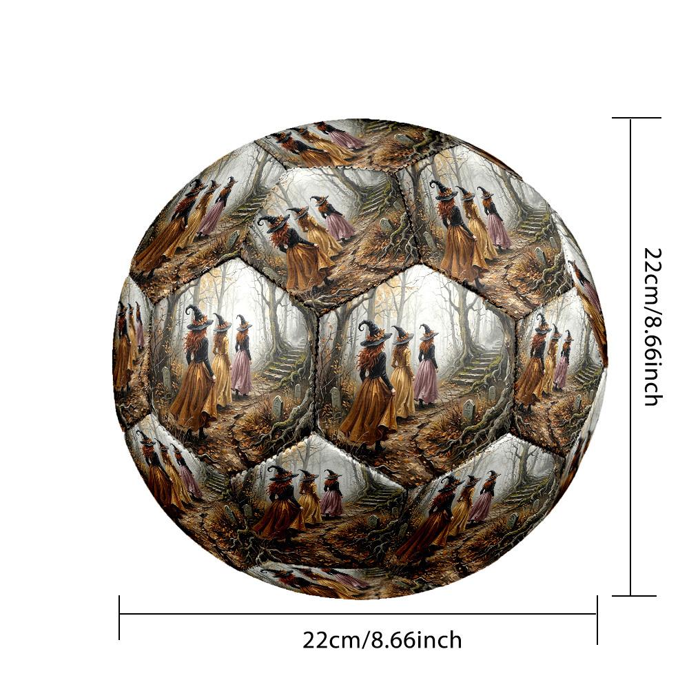 1pc Witches Forest Theme Soccer Ball Football, Size 5, Lightweight PVC, Outdoor Training Soccer Ball,Sports Gift t61474