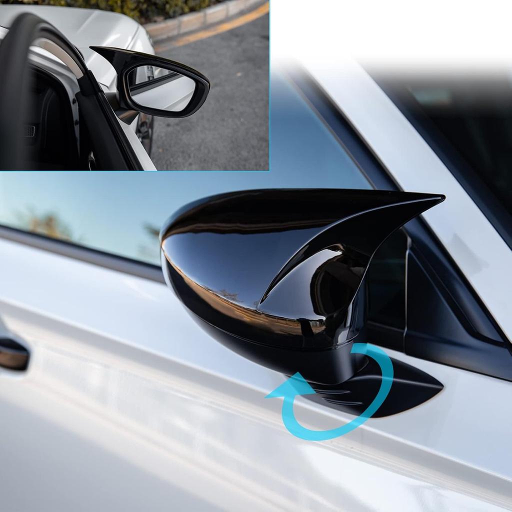 CKE 2pcs Compatible with Honda Civic 2026 2025 2024 Accessories Aggressive Look Sport Door Side Mirror Cover Exterior Rearview Mirror Guard Cover