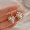 Trend Elegant Delicate Sweet Lovely Multi-Flower Pearl Earrings For Women Temperament Jewelry Party Premium G