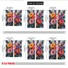 Set Of 2 Flat Printing Curtain Vibrant Floral Garden Polyester Digital Printed Drapes Family Party Use Indoor Outdoor