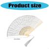 62KD Foldable Flower Lace Fabric Hand Fan Portable Decorative Props Chinese Handheld Fan For Event Festivals Celebration Gift