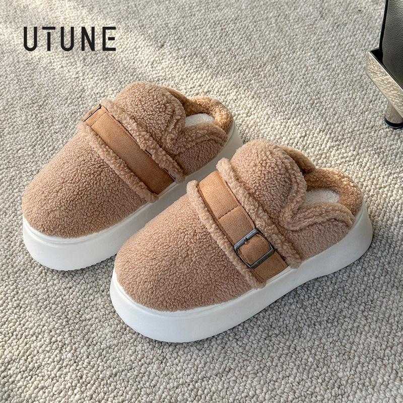 Excellent Thick-bottomed Cotton Slippers Plush New Women's Autumn and Winter Soft Home Indoor Warmth