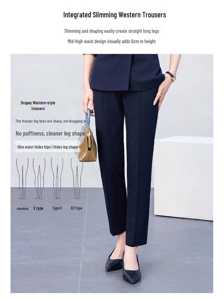 Women's High-End Double-Breasted Suit Set: New Spring/Autumn Style, Perfect for Professional and Formal Look