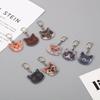 Creative Cat Shape Keychain Mini Animal Toy Keyrings Acrylic Animals Key Chain Pendant DIY Keychains Crafts Decorations