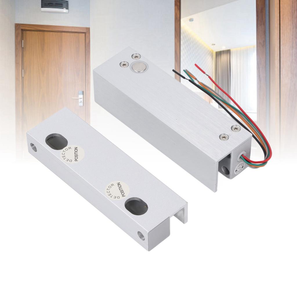 Glass Door Electric Bolt Lock with Feedback Signal DC 12V Fail Safe Door Access Control System for Right Side Frameless