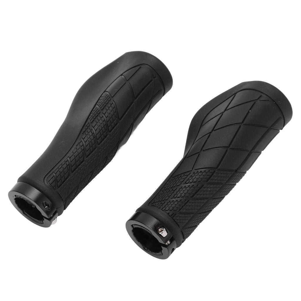 Bike Handle Handlebar Grips Mountain Bike Replacement Handlebar Grip with End Caps for Replacement RepairBlack