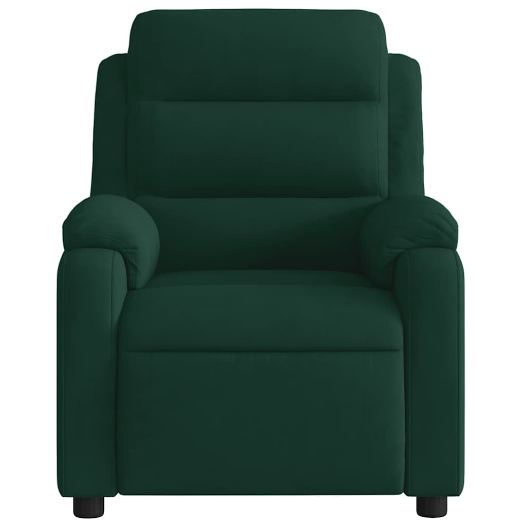 Electric Recliner Chair Dark Green Velvet
