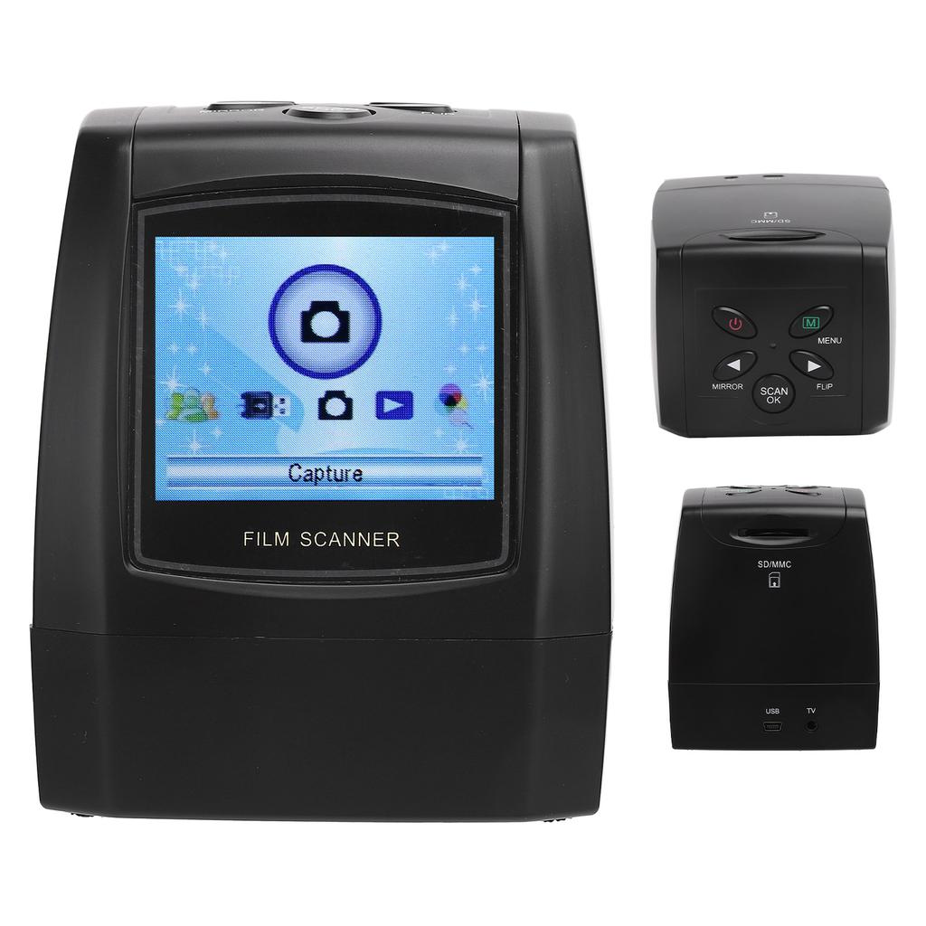 Film Scanner 135 35mm USB2.0 EC718 with 2.36in Colored LCD 100‑240V for Windows XP VISTA