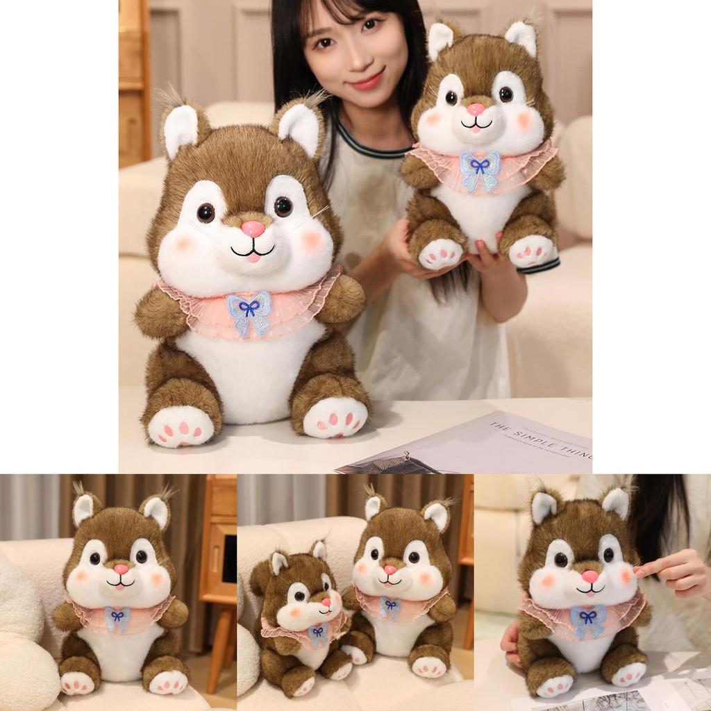 Cartoon Squirrel Plush Toy With Soft Pp Cotton Filling For Childrens Sleep Pillow Gift