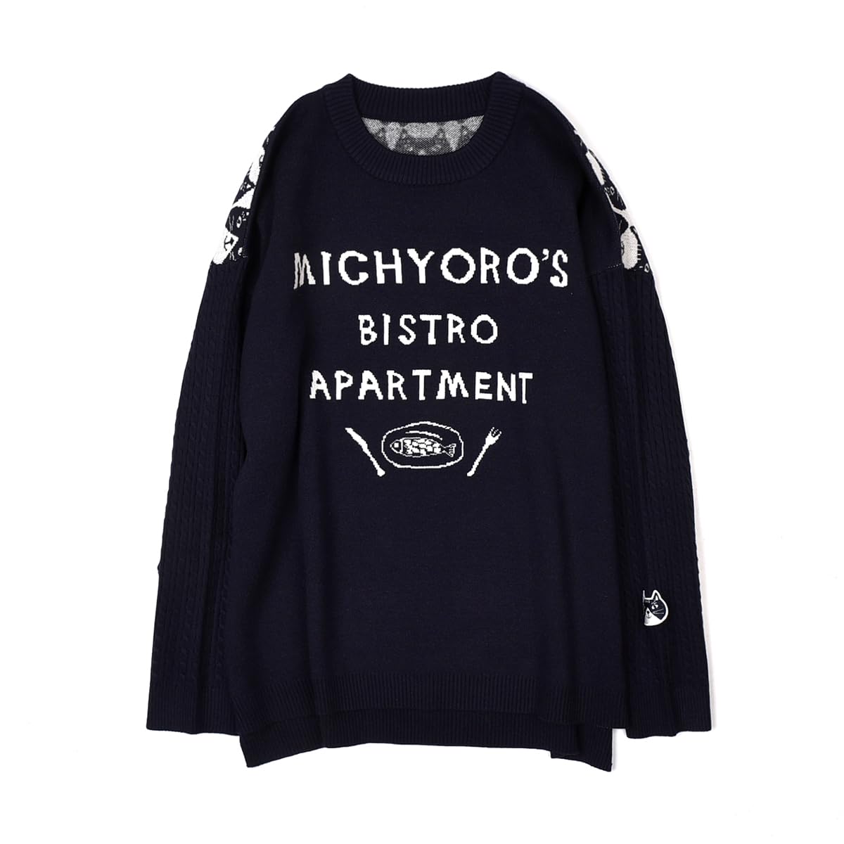 

Kusguru Japan Jacquard Pullover Dark Size F Women s Sweater, Blue, темно-синього кольору