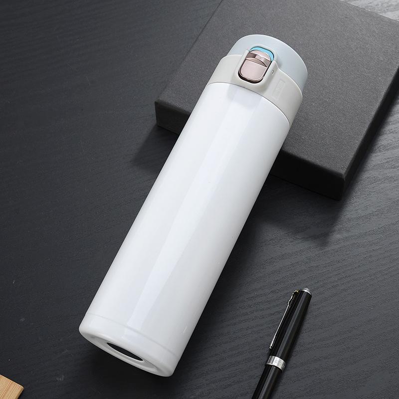 

Термос для путешествий из нержавеющей стали марки 304 большой емкости — портативная кружка для мужчин и женщин, можно изготовить в качестве подарка 500ml белый