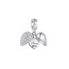 925 Silver,Mom, Dad,Heart-Shaped Bead Pendant Suitable for European Bracelet DIY Exquisite Jewelry