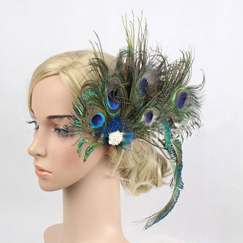 Flapper Fascinator Hair Clip for HorseRacing Female TeaParty Hairpin