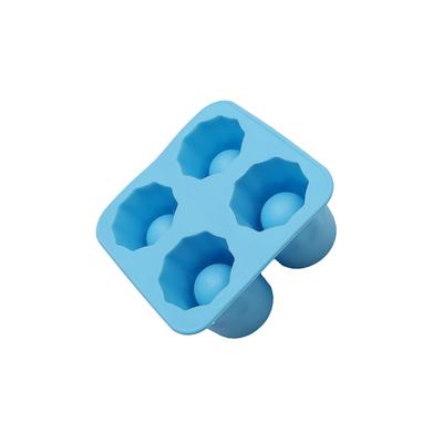 Ice Making Mould Low Temperature Resistance Spherical Ice Model Four Hole Design Non Stick Shell Good Elasticity Square Tray