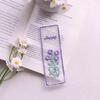 1Pcs Floral Embroidery Rectangular Bookmarks Creative Transparent Organza Bookmarks Office School Supplies Cute Student Gift