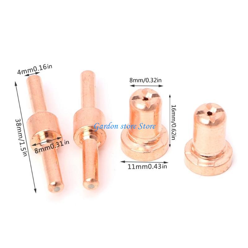 B0KB 60PCS Extended Long Plasma Cutter Tip Electrodes&Nozzles Welding Nozzle