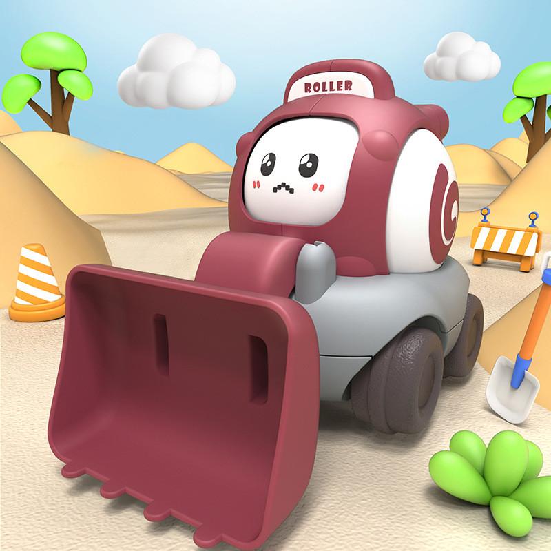 

Plastic Inertia Construction Vehicle Toy With Whistle And Face Changing For Boys Kids