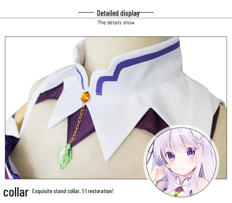 Re:Zero Emilia Women’s Anime Cosplay Costume