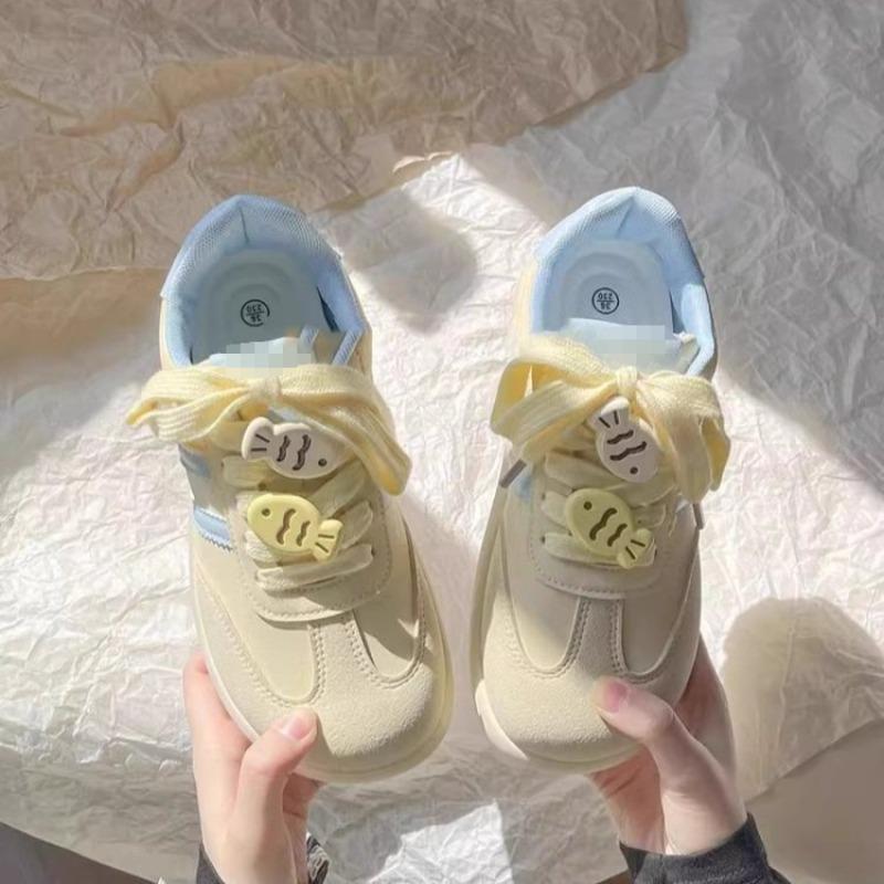 Niche Design Yellow Thick Baseplate Shoes Women's Tide Autumn New Student Versatile Leisure