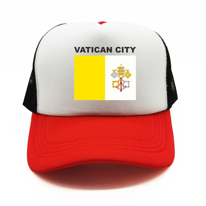 

Кепка дальнобойщика Ватикана, летняя унисекс, крутая шляпа с флагом страны, бейсболки, унисекс, уличные сетчатые кепки с сеткой