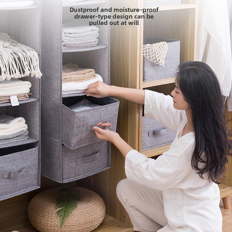 Hanging Multifunctional Linen Organizer Bag For Bedroom Closet Drawer Tool Use