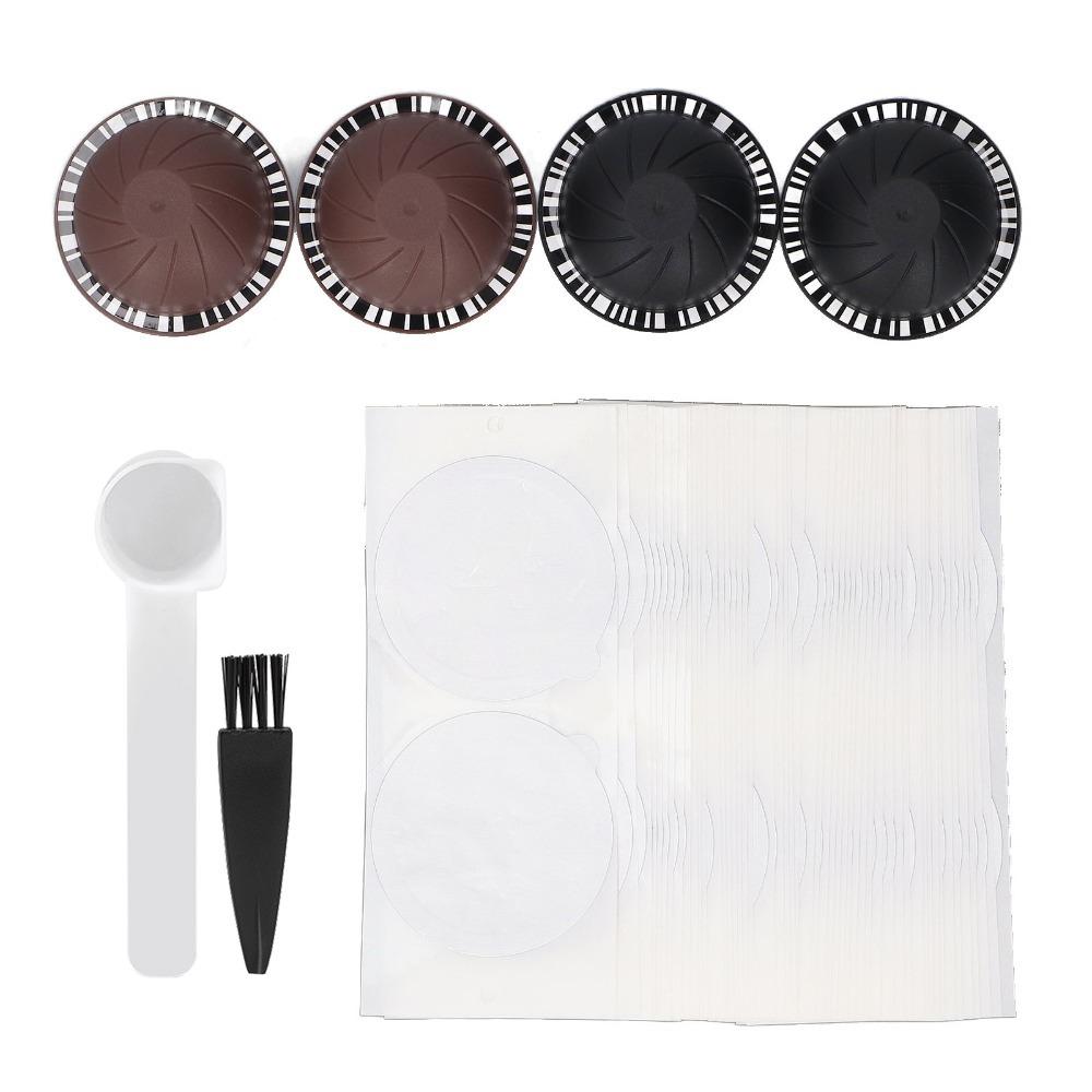 4pcs set 4 Pack Reusable Reusable Coffee Pod Coffee Pod Sticker Cover Home Coffee Brewing