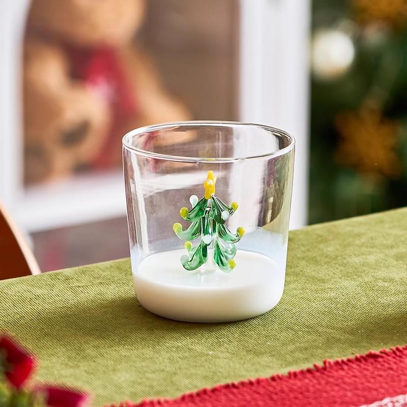 2/4 ks 3D Vzory Vánoční Sklenice Sada Kávový Vínový Hrnek Vánoční Sklenice na Mléko Pro Domácí Dekoraci Vánoční Dárek 300ml