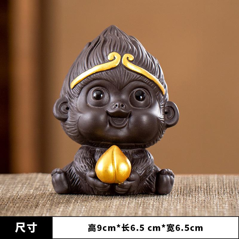 

Small Cute Sun Wukong Purple Clay Tea Pet Ornament Can Cultivate Kung Fu Tea Set Desktop Decoration Crafts