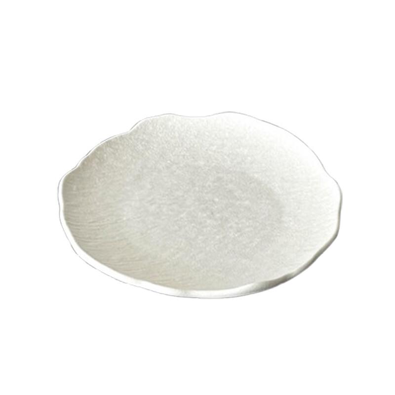 Guangmu Irregular Frosted White Ceramic Dish