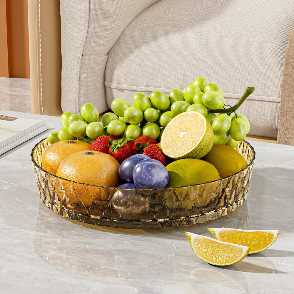 Round Cosmetic Storage Rotating Tray Turntable Desktop Storage Tray Living Room