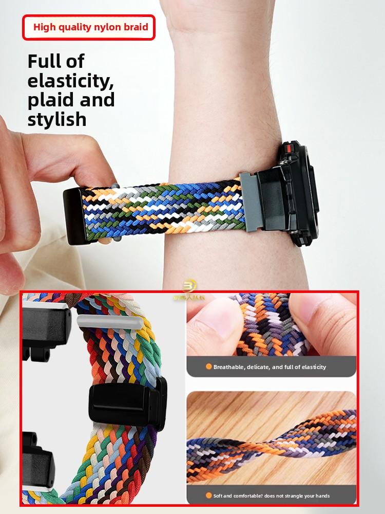 8 Colors Scalable Watchband Magnetic Metal Buckle For Casio G-shock 3506 GBD-200SM GBD-200 Cat Nylon Canvas Watch Strap Men Band