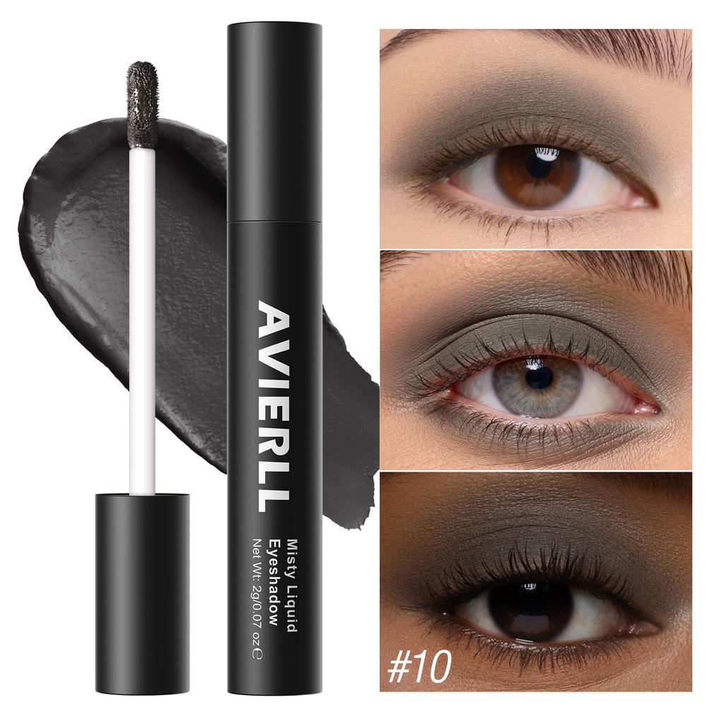 1 PZ/10 PZ AVIERLL Ombretto Liquido Opaco Impermeabile Lunga Tenuta Anti-Macchia Liscio Pigmentato Nude per Trucco Occhi Smoky per Donne
