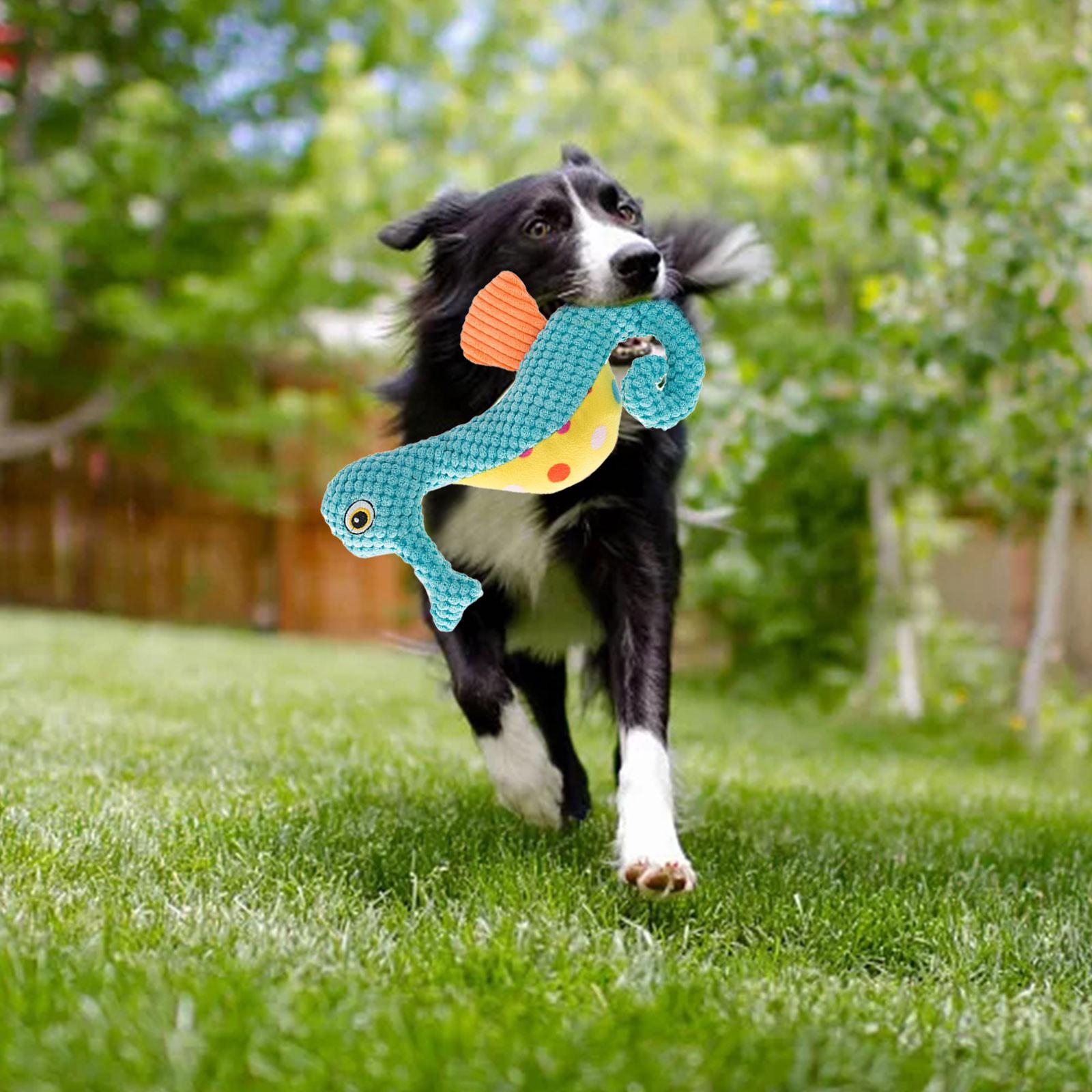 

Soundmaking Dog Toys Seahorse Dog Toys for Aggressive Chewers Tough Plush Dog Toys for Large Dogsinteractive Companion Dog Toys A синій
