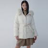 Fox Fur Slim Belted Down Jacket 7155417003