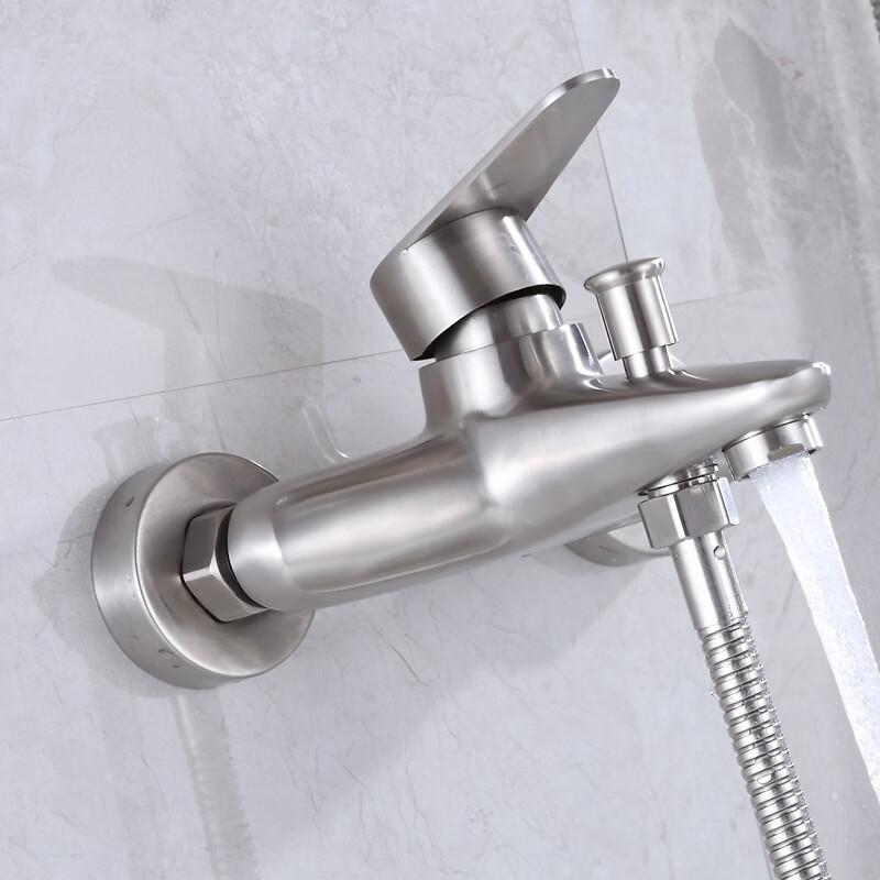 TLXT Three-Hole Wall-Mounted Bathtub Shower Mixer Faucet