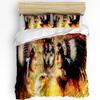 Indian Animal Wolf Printed Comfort Duvet Cover Pillow Case Home Textile Quilt Cover Boy Kid Teen Girl Luxury 3pcs Bedding Set