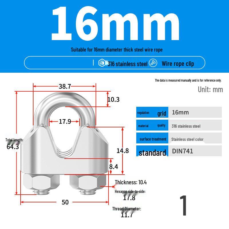 Galvanized Steel Wire Rope U-Clamps
