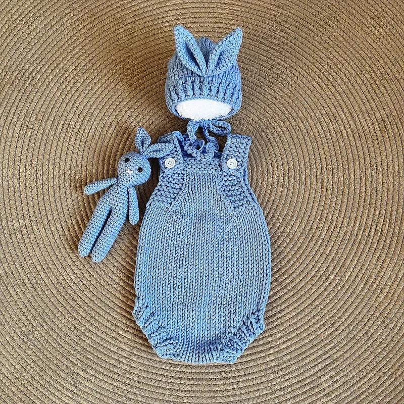 Children's Baby Photography Clothing Cute Knitted Sweater with Hat Soft Comfortable Winter Warm Outfit Ideal Newborn Photoshoots