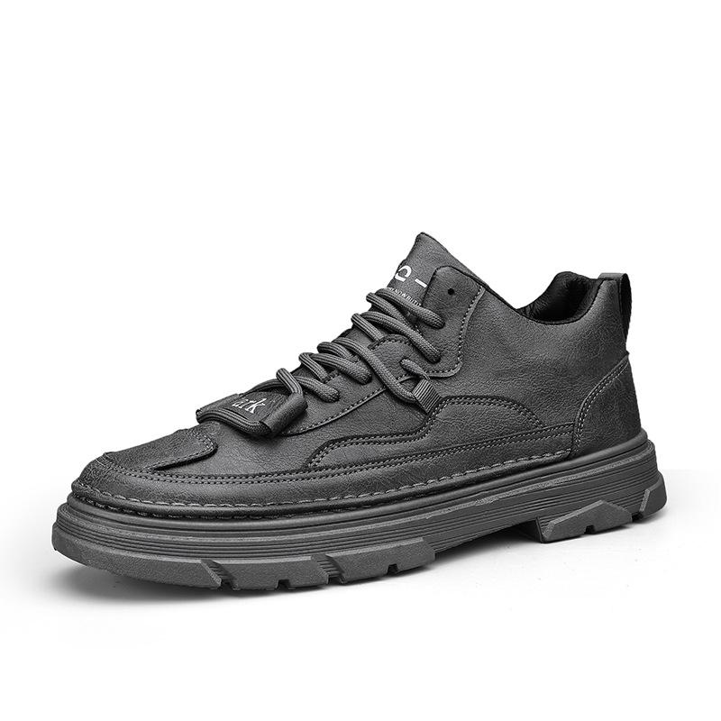 

British style retro mid-help tooling shoes men s new Martin boots spring and autumn youth outdoor sports and leisure trendy boots 44