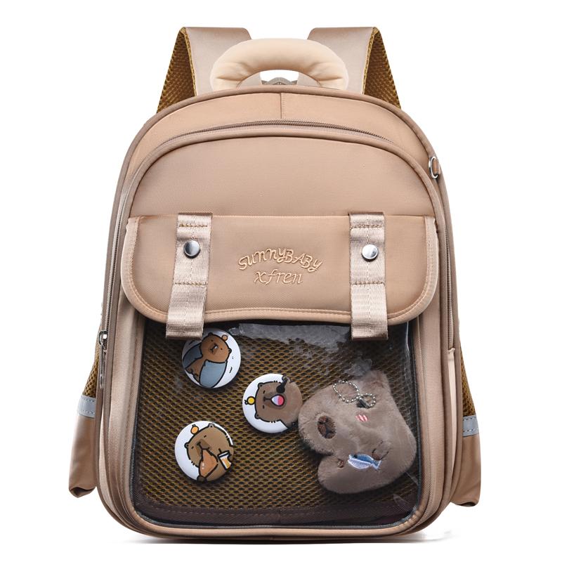Schoolbag for Primary School Students Grade 1-3 Burden Reduction Spine Protection Backpack Cartoon Backpack for Boys and Girls