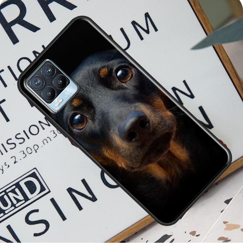 Dackel Hund Hülle für Realme C21 C11 C15 GT Neo2 Master 8 Pro 8i OnePlus 9 Pro 8T 9R Nord2 Coque Cover