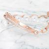 Edge 14Kgp Bangle Chain Rose Gold Bracelet Jr318
