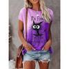 3D Print T-shirts Women Streetwear Summer Cartoon Cats Fine  Casual Fashion Short Sleeve T Shirt O-neck Tees Tops Clothing