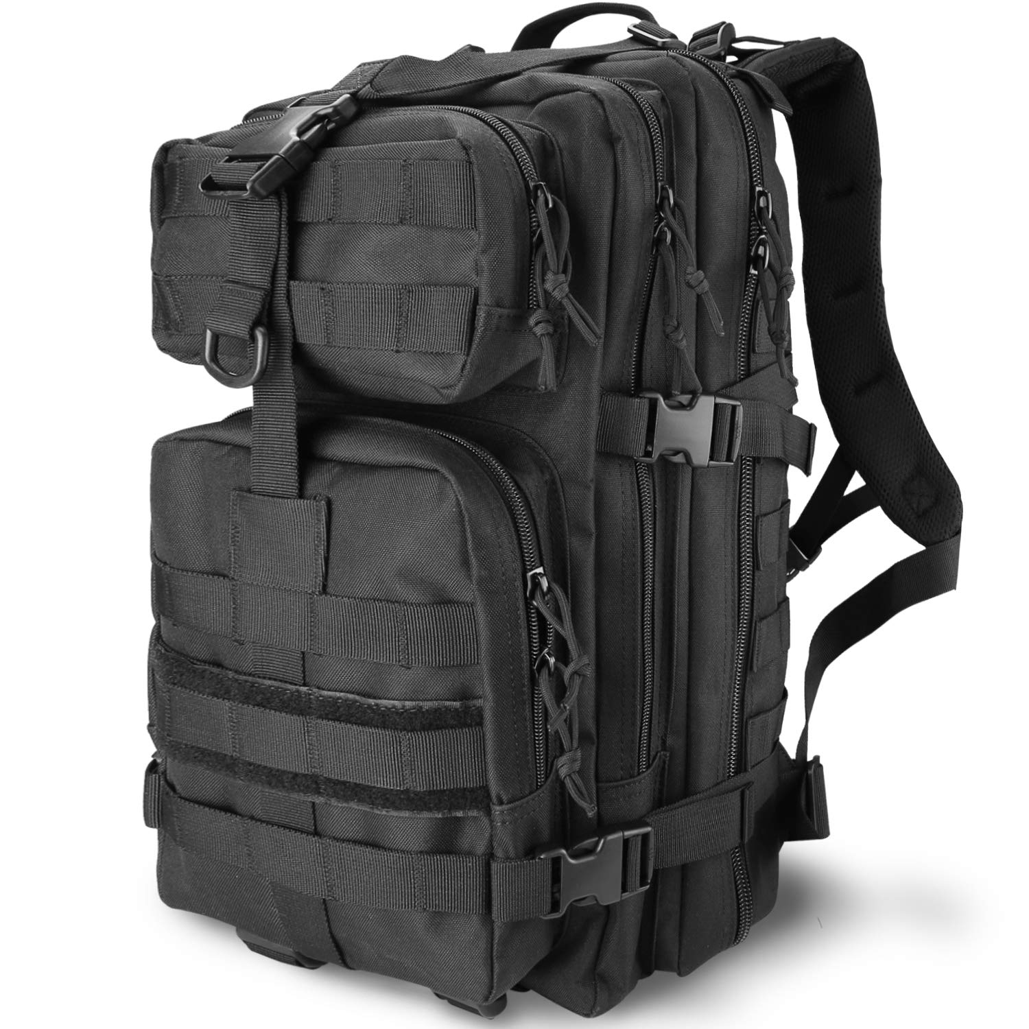

35L Capacity Rucksack MOLLE System Suitable for 2 Days Outdoors Black [ProCase] Backpack, -