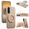 Case for Galaxy A26 5G - PC+Leather/PU, Khaki, With Stand