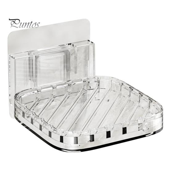 

Настенная мыльница со съемным поддоном для слива. Прочная несущая самоклеящаяся простая в установке полка для мыльниц. чистый